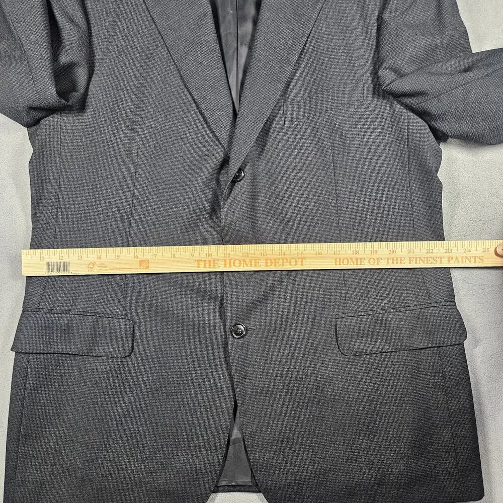 Ermenegildo Zegna Traveller Blazer Mens 46R Dark Gray Black Wool Italy Boss